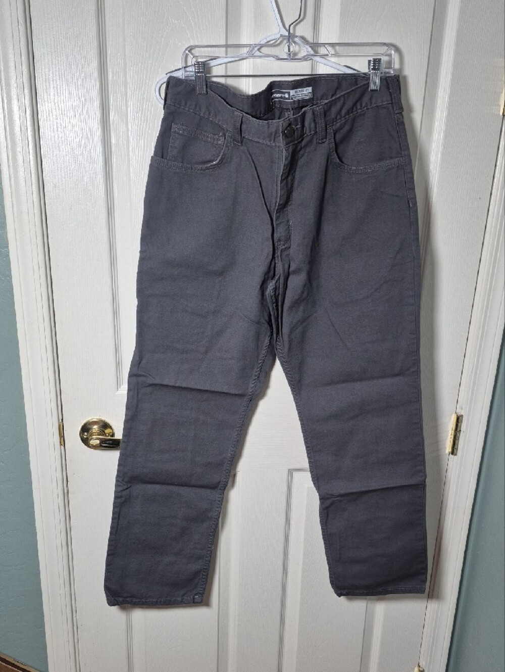 Carhartt Men's Relaxed Fit Jeans in Charcoal Gray - Picture 4 of 5
